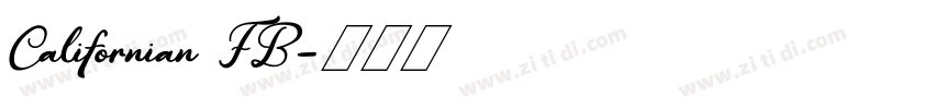 Californian FB字体转换